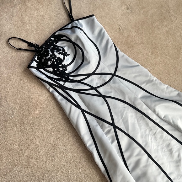 Vintage postmodern space age midi prom dress - Picture 2 of 5